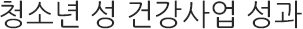 청소년 성 건강사업성과